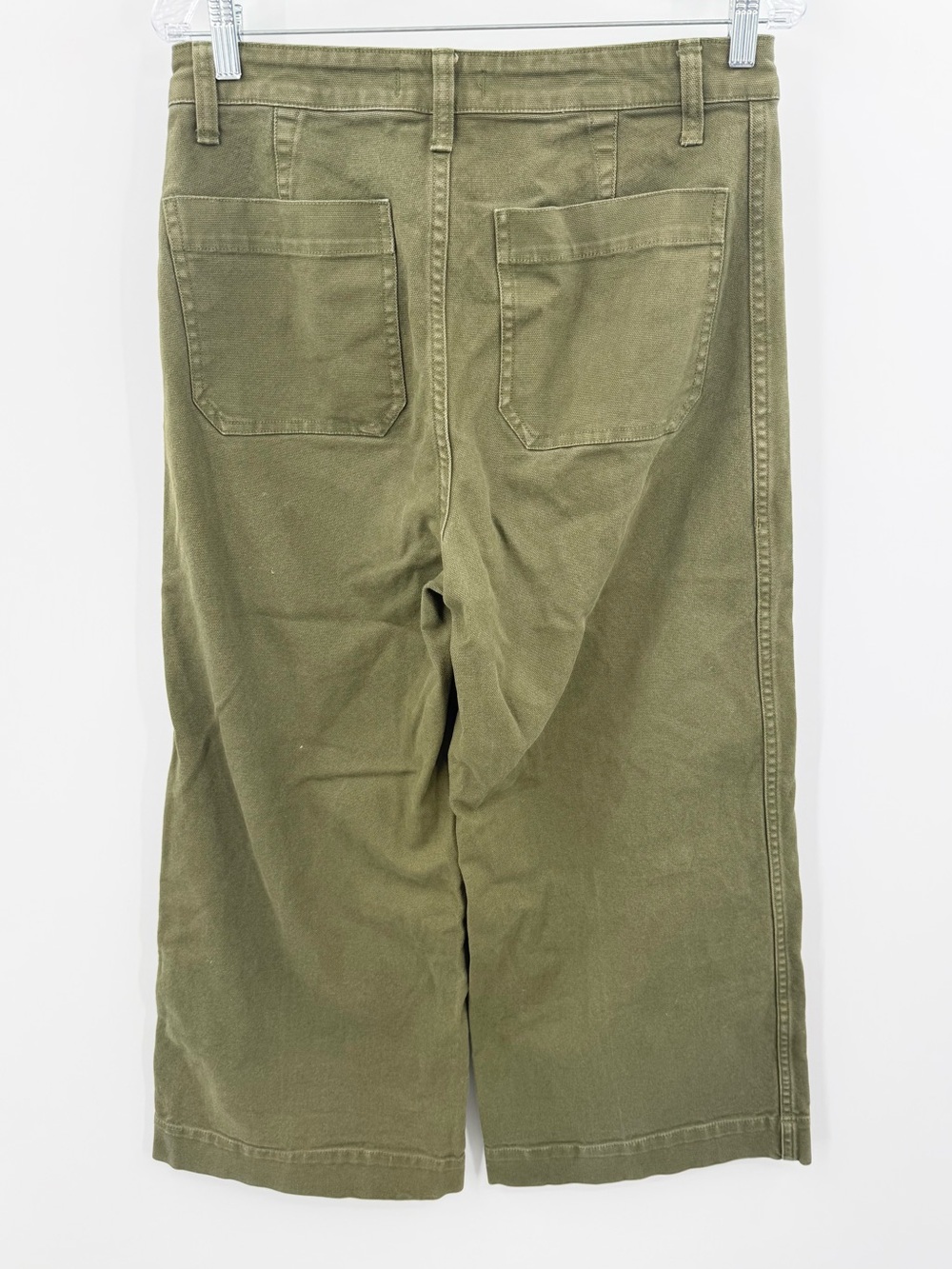 Madewell Women's Olive Green Wide Leg Emmett Button Up Denim Pants Size 28 - Picture 3 of 5